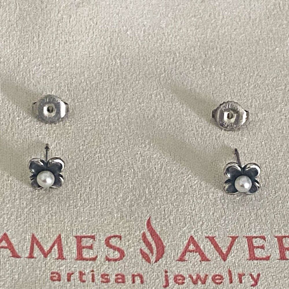 James Avery Tiny Blossom Studs with Cultured Pearl